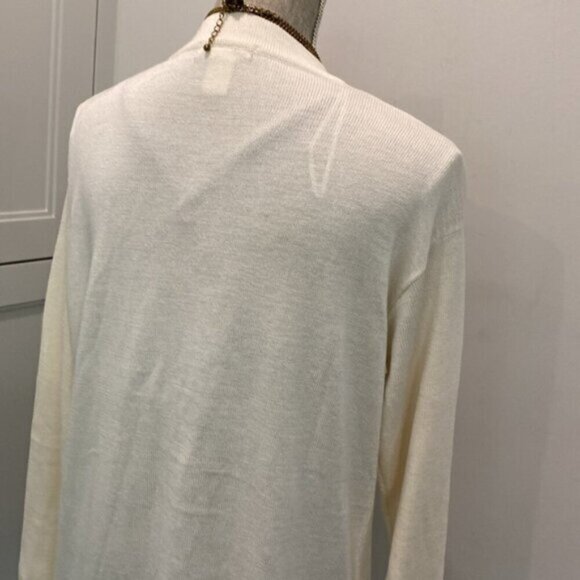 H&M Cream Long Open Cardigan Oversized - Picture 9 of 15